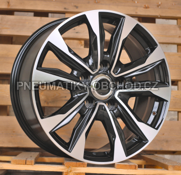 Alu kola Racing Line H869F, 20x8.5 5x150 ET45, černá + leštění (zátěžová)