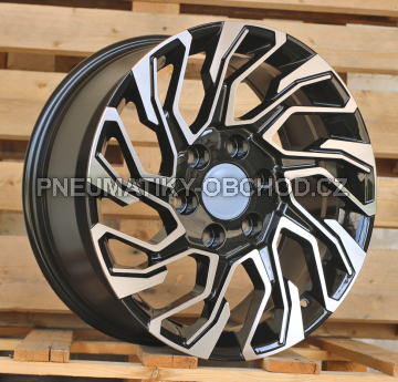 Alu kola Racing Line H964F, 20x8.5 6x139.7 ET25, černá + leštění (zátěžová)