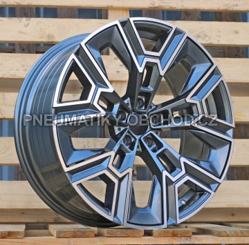 Alu kola Racing Line HF5220, 20x8.5 5x112 ET25, šedivá + leštění (zátěžová)