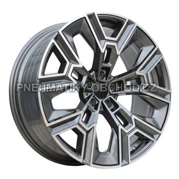 Alu kola Racing Line HF5220, 20x8.5 5x112 ET25, šedivá + leštění (zátěžová)