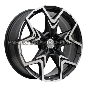 Alu kola Racing Line HF5223, 20x8 5x112 ET46, černá matná + leštění (zátěžová)
