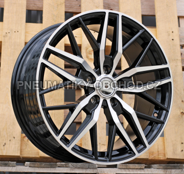 Alu kola Racing Line HF5230, 18x8 5x112 ET52, černá + leštění (zátěžová)