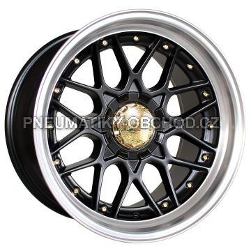 Alu kola Haxer HX025, 18x9 10x120 ET20, černá matná + leštěný límec