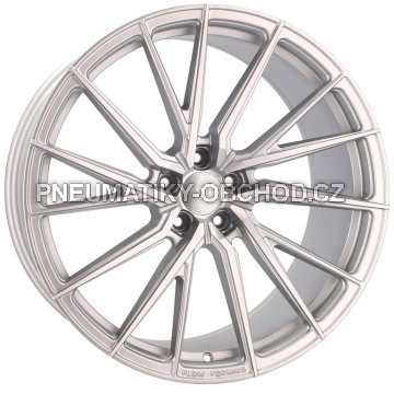 Alu kola Haxer HX06F, 21x9.5 5x112 ET30, stříbrná matná + leštění (zátěžová)