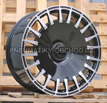 Alu kola Racing Line I0343, 20x8.5 5x112 ET36, černá + leštění (zátěžová)