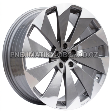 Alu kola Racing Line I1141, 21x8.5 5x112 ET40, šedivá + leštění (zátěžová)