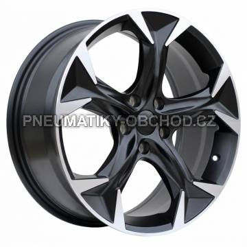 Alu kola Racing Line I5163, 19x8.5 5x112 ET40, černá matná + leštění