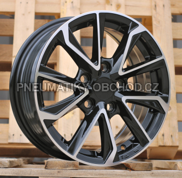 Alu kola Racing Line I5340, 15x6 5x114.3 ET40, černá + leštění