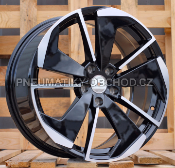 Alu kola Racing Line I5579, 19x8 5x112 ET45, černá + leštění
