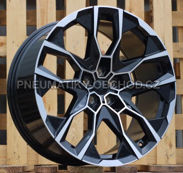 Alu kola Racing Line I5592, 22x9.5 5x112 ET32, černá + leštění (zátěžová)