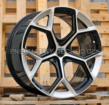 Alu kola Racing Line I5598, 22x9.5 5x112 ET28, stříbrná + černá lesklá (zátěžová)