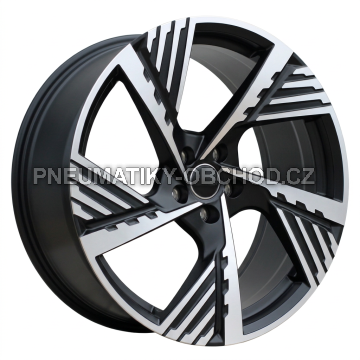 Alu kola Racing Line I5639, 19x8 5x112 ET34, černá matná + leštění
