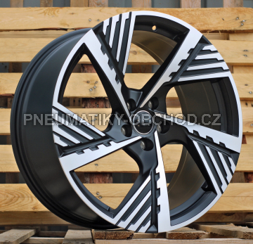 Alu kola Racing Line I5639, 19x8 5x112 ET45, černá matná + leštění