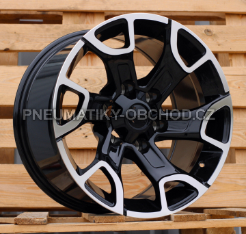 Alu kola Racing Line I6126, 18x9 6x139.7 ET12, černá + leštění (zátěžová)