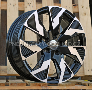 Alu kola Racing Line IN3521F, 17x7 5x112 ET45, černá + leštění (zátěžová)