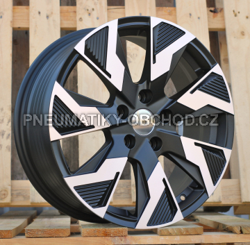 Alu kola Racing Line IN3521F, 17x7 5x114.3 ET45, černá matná + leštění (zátěžová)