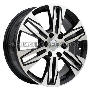 Alu kola Racing Line IN3606F, 17x6.5 6x120 ET50, černá + leštění (zátěžová)