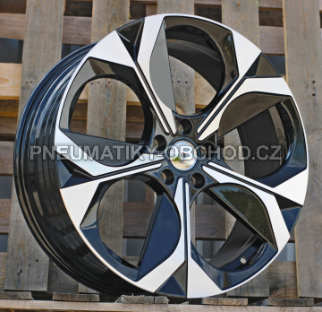 Alu kola Racing Line IN3653F, 20x8 5x112 ET41, černá + leštění