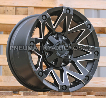 Alu kola Racing Line JT126, 16x8.5 6x114.3 ET, černá matná (zátěžová)