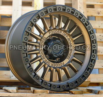 Alu kola Racing Line JT222, 18x9 6x139.7 ET, bronzová + leštěný límec