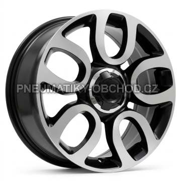 Alu kola Racing Line L1291, 17x7 5x98 ET41, černá + leštění