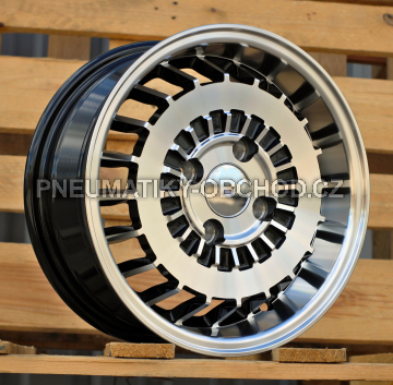 Alu kola Racing Line L1354, 13x5.5 4x100 ET30, černá + leštění