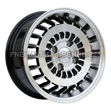 Alu kola Racing Line L1354, 13x5.5 4x100 ET30, černá + leštění