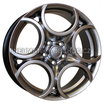 Alu kola Racing Line L1432, 17x7.5 5x110 ET41, titanová metalíza