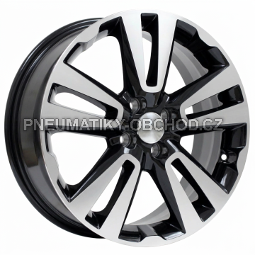 Alu kola Racing Line L2093, 17x6.5 4x100 ET43, černá + leštění
