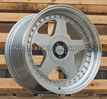 Alu kola Racing Line L2585, 17x8 10x112 ET25, stříbrná + leštěný límec (zátěžová)