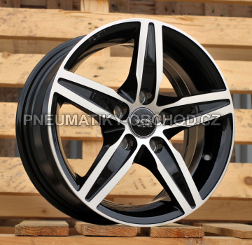 Alu kola Racing Line L299, 14x6 5x100 ET35, černá + leštění