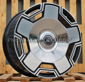 Alu kola Racing Line LTRGW105, 23x10 5x130 ET30, černá + leštění (zátěžová)