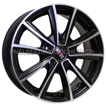 Alu kola Racing Line M15, 15x6 5x110 ET39, černá matná + leštění