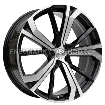 Alu kola Racing Line SF503, 19x7.5 5x108 ET50.5, černá + leštění