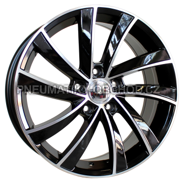 Alu kola Racing Line SK523, 16x6.5 5x112 ET46, černá + leštění