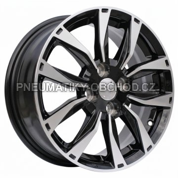 Alu kola Racing Line SW301, 15x6 4x100 ET45, černá + leštění