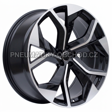 Alu kola Racing Line TX484, 22x10 5x112 ET20, černá + leštění (zátěžová)