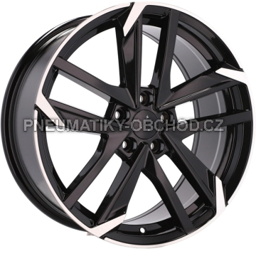 Alu kola Racing Line XE170, 17x7.5 5x108 ET44, černá + leštění