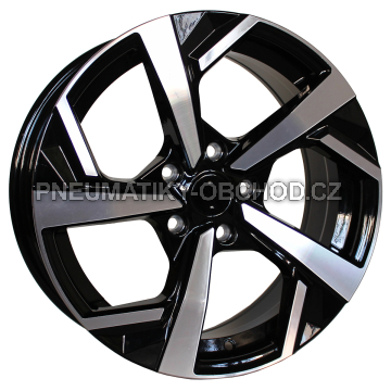 Alu kola Racing Line XE173, 16x6.5 5x114.3 ET40, černá + leštění