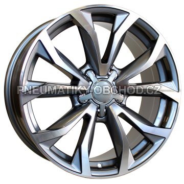 Alu kola Racing Line XF562, 18x8 5x112 ET39, šedivá + leštění