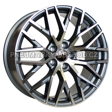 Alu kola Racing Line XFE30, 19x8.5 5x112 ET40, šedivá + leštění (zátěžová)