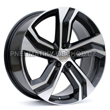 Alu kola Racing Line Y0143, 18x8 5x108 ET42, černá + leštění