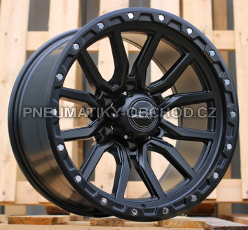 Alu kola Racing Line Y0156, 18x10 6x139.7 ET-18, černá matná (zátěžová)