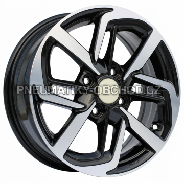 Alu kola Racing Line Y1126, 14x5 4x100 ET41, černá + leštění