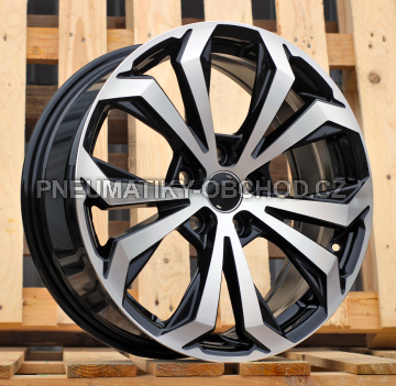 Alu kola Racing Line Y1133, 18x7 5x114.3 ET35, černá + leštění