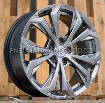 Alu kola Racing Line Y1133, 18x7 5x114.3 ET35.5, titanová metalíza