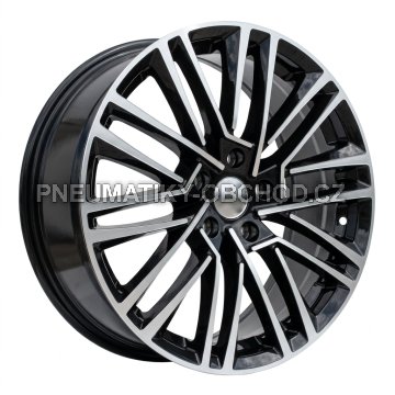 Alu kola Racing Line Y1191, 18x7.5 5x112 ET48, černá + leštění