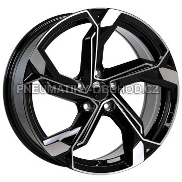 Alu kola Racing Line Y1201, 22x10 5x112 ET21, černá + leštění (zátěžová)