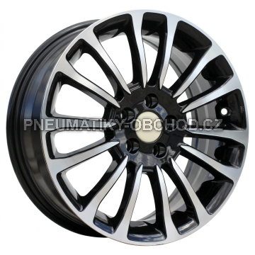 Alu kola Racing Line Y1204, 17x7 5x98 ET41, černá + leštění