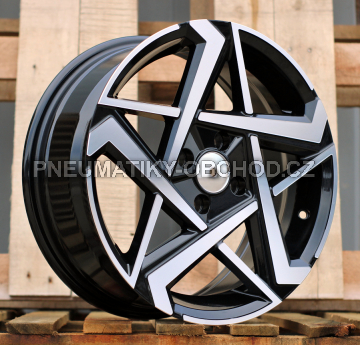 Alu kola Racing Line Y1237, 16x6.5 4x100 ET45, černá + leštění